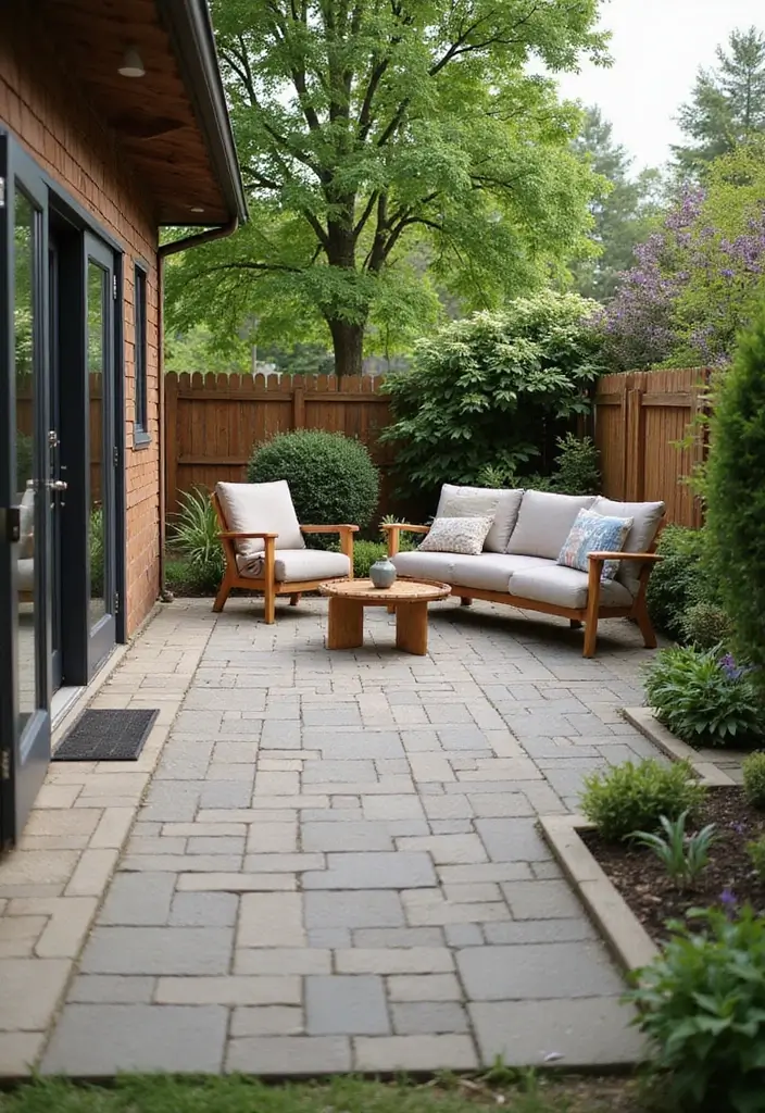 27 Paver Patio Designs That Add Value to Any Home 11. Sustainable Wood Pavers