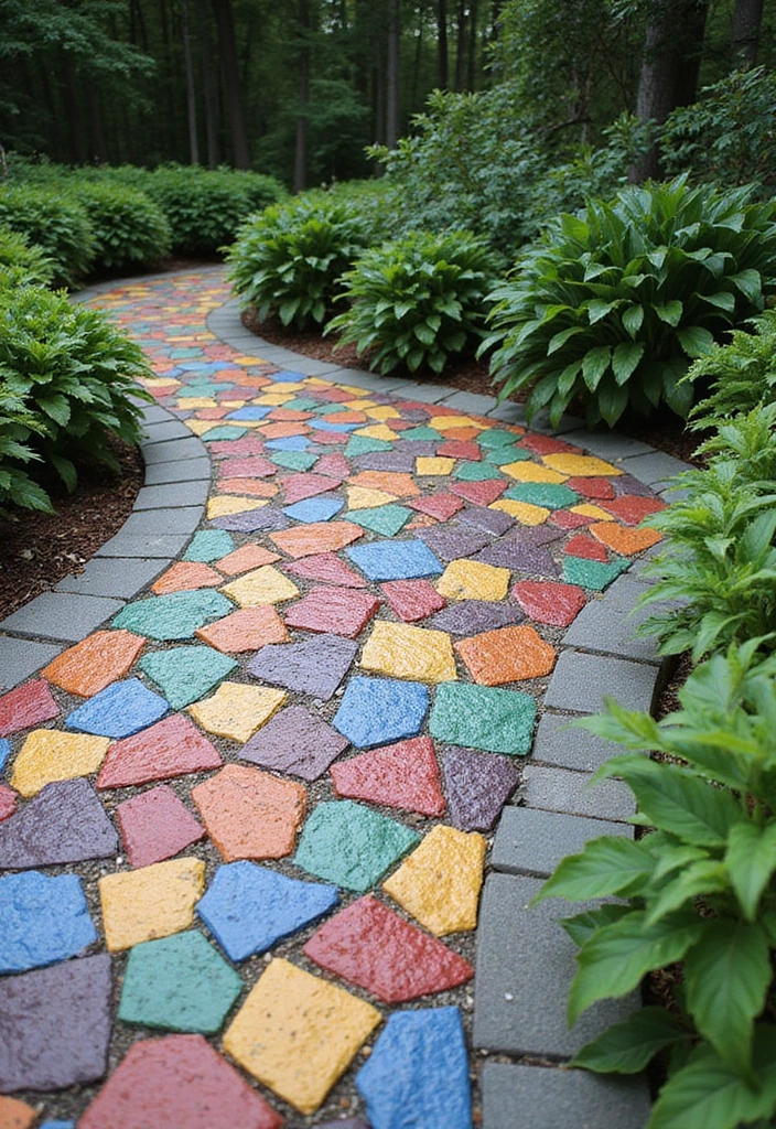 27 Paver Patio Designs That Add Value to Any Home 12. Artistic Mosaic Paving
