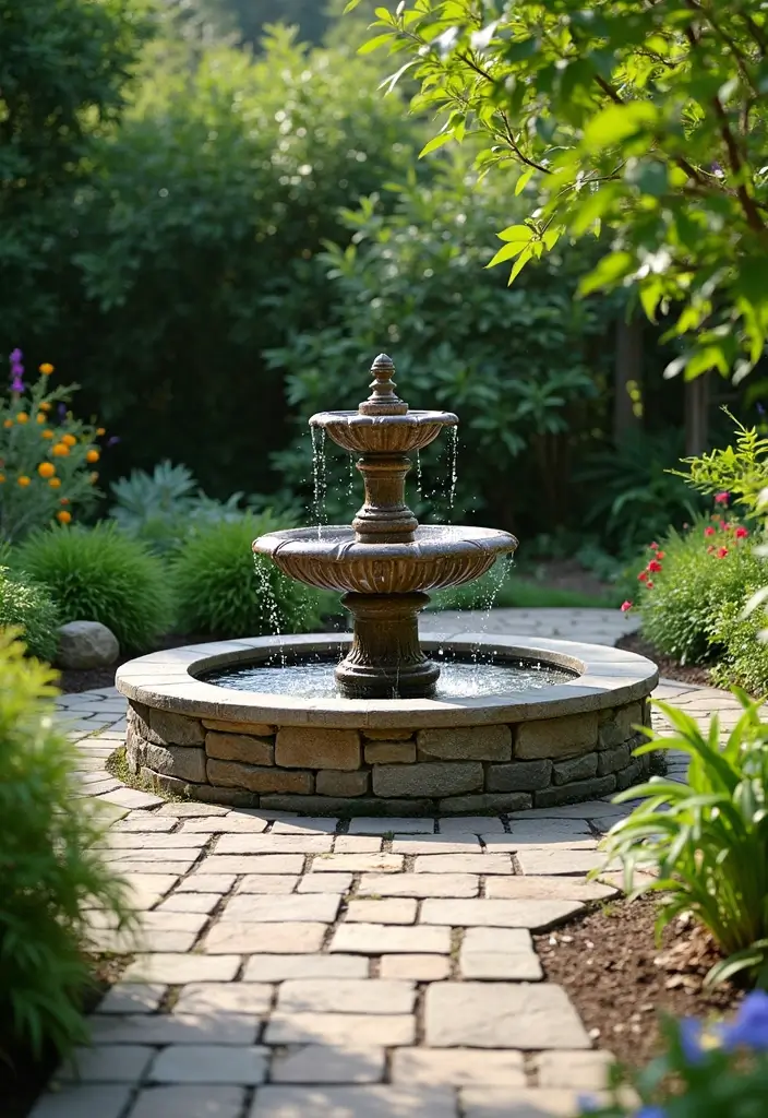 27 Paver Patio Designs That Add Value to Any Home 14. Backyard Oasis with Water Features