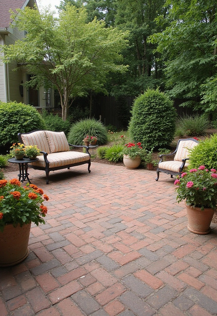 27 Paver Patio Designs That Add Value to Any Home 6. Timeless Brick Pavers