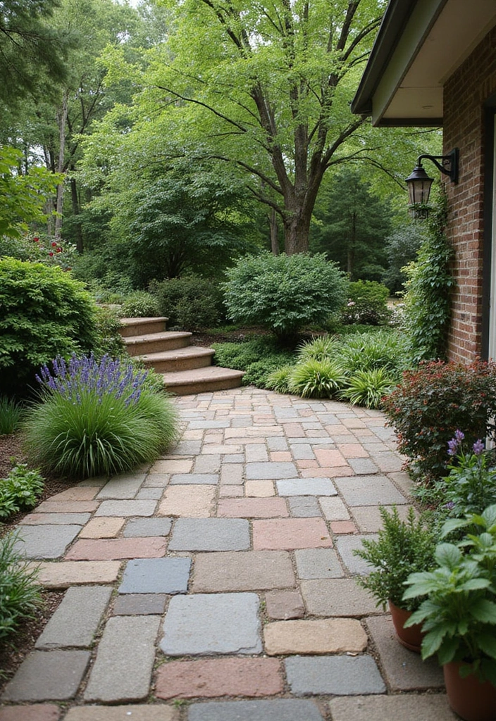 27 Paver Patio Ideas on a Budget That Look Stunning 2. Rustic Stone Pavers for a Natural Look