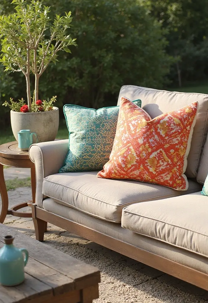 27 Pool and Patio Ideas That Create a Resort Feel at Home 13 27 Pool and Patio Ideas That Create a Resort Feel at Home 13. Colorful Throw Pillows