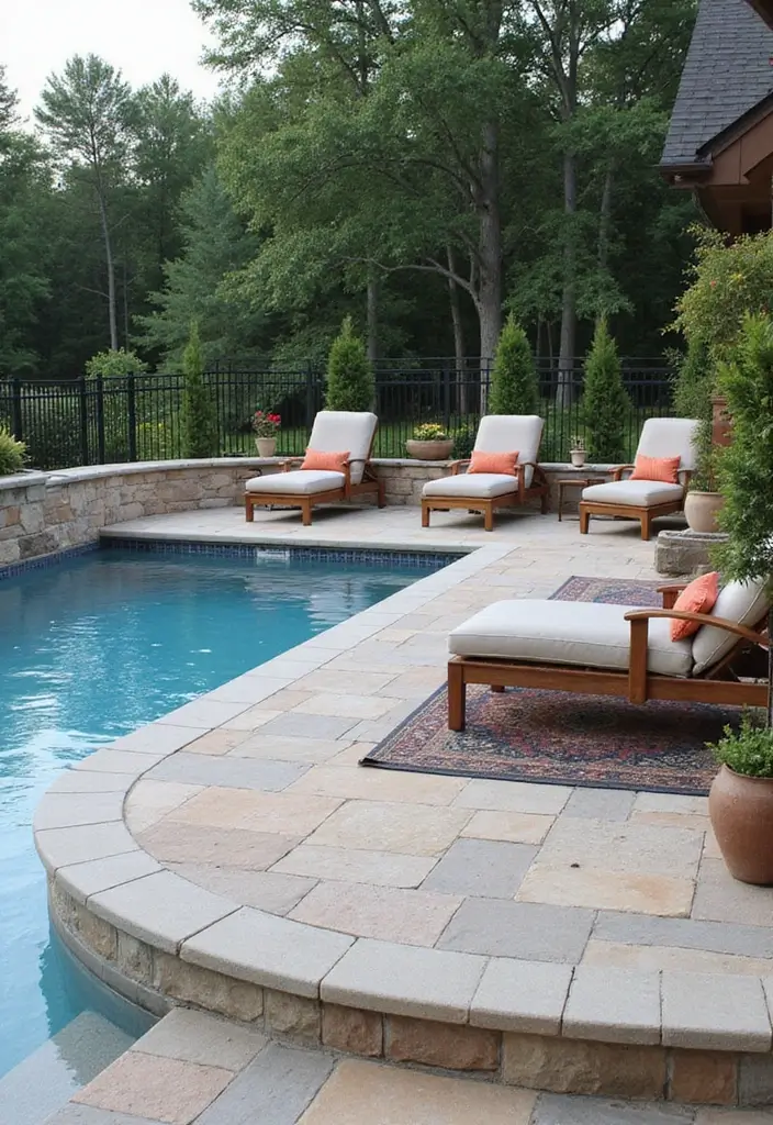 27 Pool and Patio Ideas That Create a Resort Feel at Home 5 27 Pool and Patio Ideas That Create a Resort Feel at Home 5. Decked Out Pool Deck