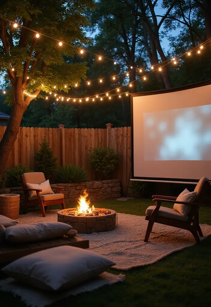 27 Pool and Patio Ideas That Create a Resort Feel at Home 6 27 Pool and Patio Ideas That Create a Resort Feel at Home 6. Outdoor Cinema Setup