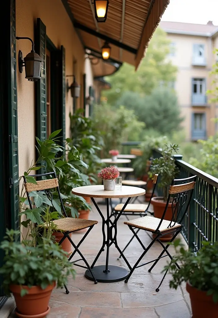28 Apartment Patio Ideas That Maximize Small Spaces 19. Outdoor Dining Setup