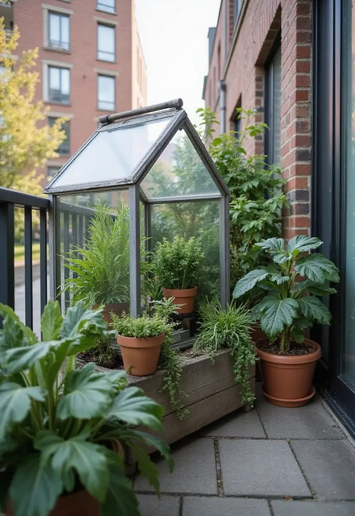 28 Apartment Patio Ideas That Maximize Small Spaces 22. Urban Greenhouse