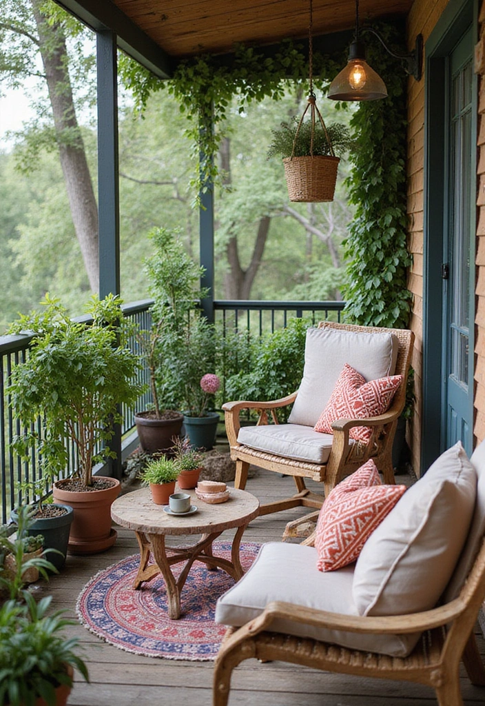 28 Apartment Patio Ideas That Maximize Small Spaces 26. Weatherproof Cushions