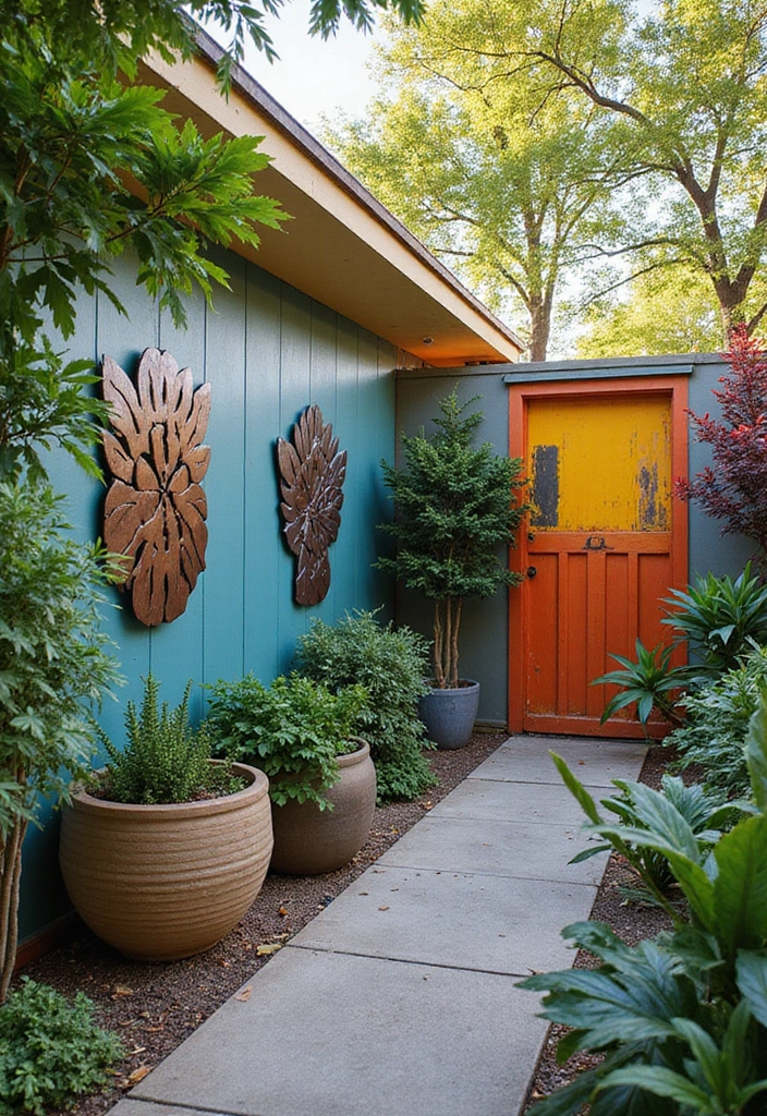 28 Apartment Patio Ideas That Maximize Small Spaces 7. Outdoor Wall Art