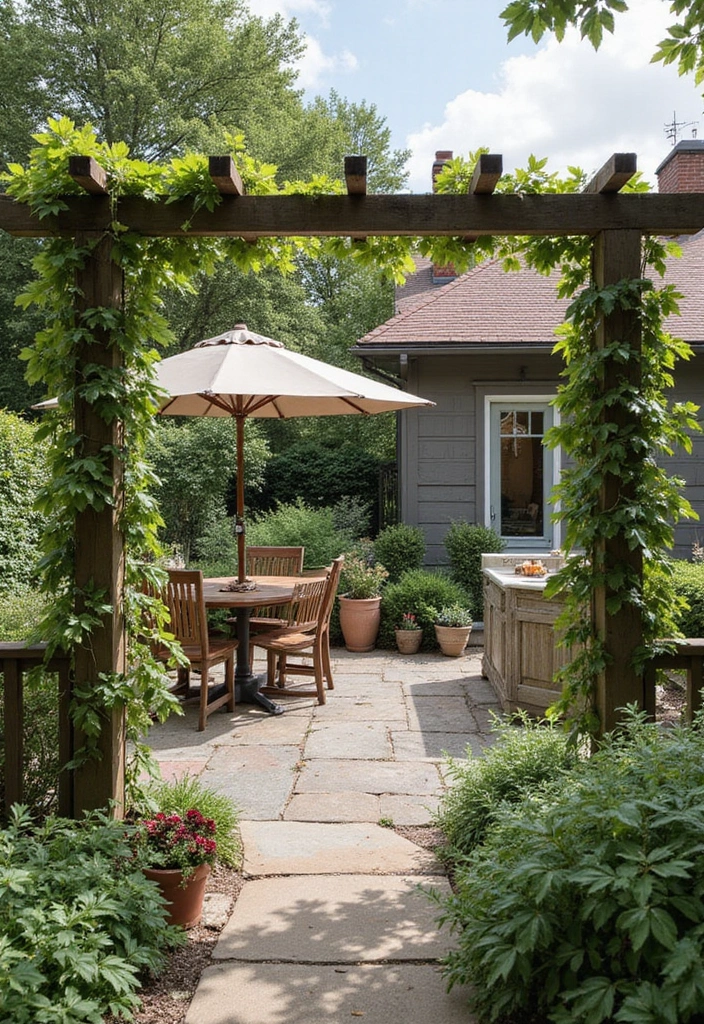 28 Farmhouse Patio Inspirations That Add Rustic Charm 12. Decorative Garden Fencing