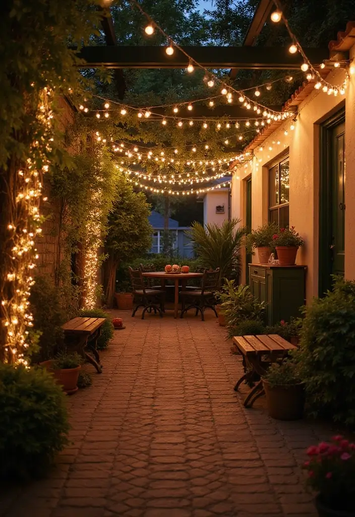 28 Indoor Patio Inspirations That Bring the Outdoors Inside 12 28 Indoor Patio Inspirations That Bring the Outdoors Inside 12. Indoor Patio with Fairy Lights