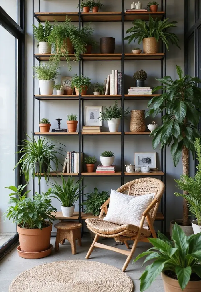 28 Indoor Patio Inspirations That Bring the Outdoors Inside 8 28 Indoor Patio Inspirations That Bring the Outdoors Inside 8. Indoor Patio with Open Shelving