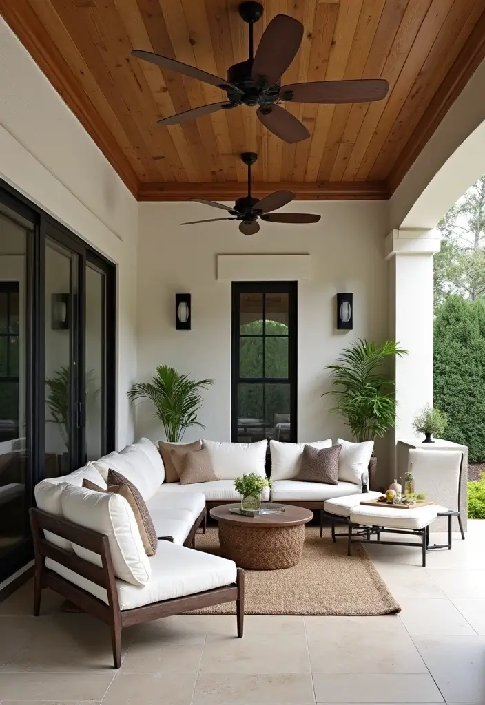 28 Patio Ceiling Ideas That Add Character Overhead 10 28 Patio Ceiling Ideas That Add Character Overhead 10. Stylish Ceiling Fans