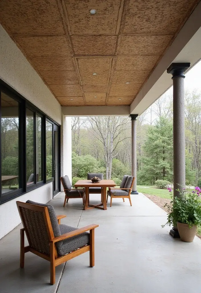 28 Patio Ceiling Ideas That Add Character Overhead 12 28 Patio Ceiling Ideas That Add Character Overhead 12. Textured Ceiling Panels