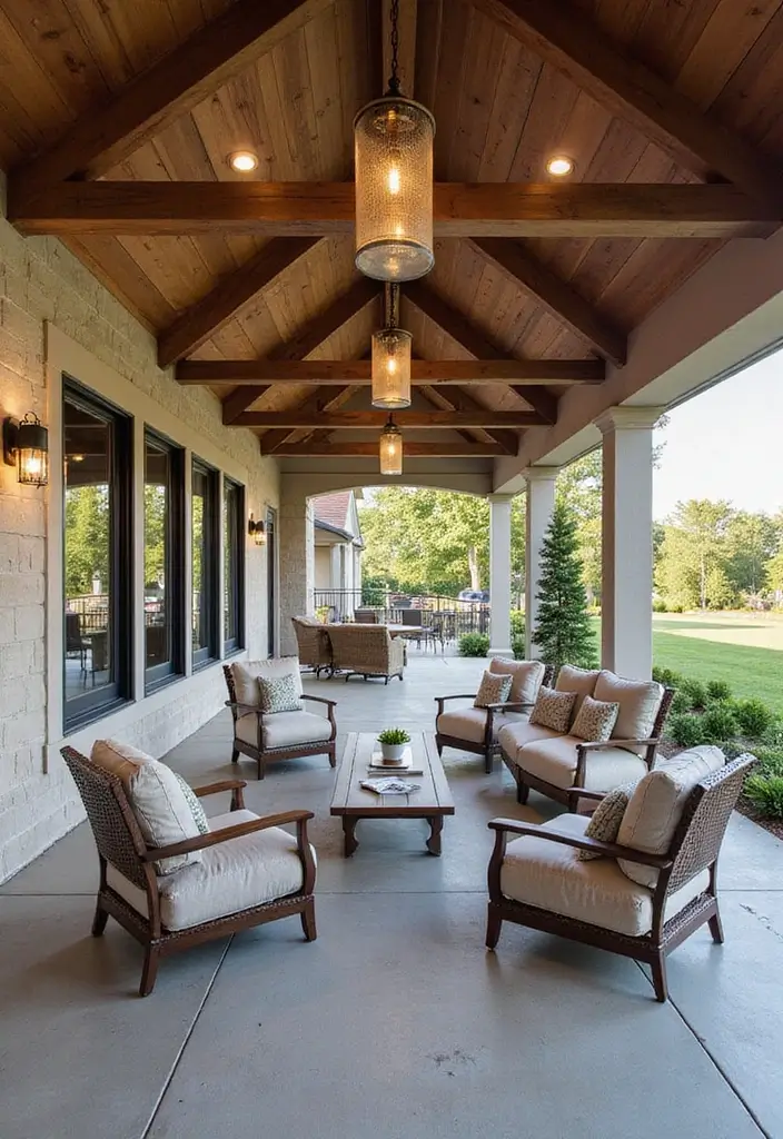 28 Patio Ceiling Ideas That Add Character Overhead 17 28 Patio Ceiling Ideas That Add Character Overhead 17. Open Beam Designs
