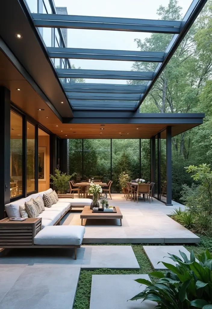 28 Patio Ceiling Ideas That Add Character Overhead 19 28 Patio Ceiling Ideas That Add Character Overhead 19. Glass Ceiling Panels