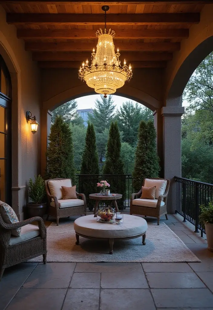 28 Patio Ceiling Ideas That Add Character Overhead 21 28 Patio Ceiling Ideas That Add Character Overhead 21. Chandelier Highlights