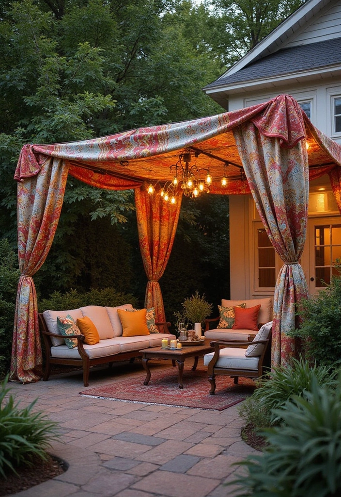 28 Patio Ceiling Ideas That Add Character Overhead 6 28 Patio Ceiling Ideas That Add Character Overhead 6. Fabric Canopies