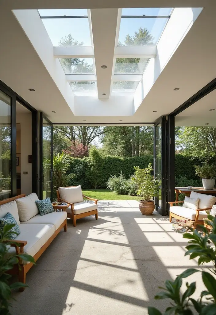 28 Patio Ceiling Ideas That Add Character Overhead 7 28 Patio Ceiling Ideas That Add Character Overhead 7. Skylights for Natural Light