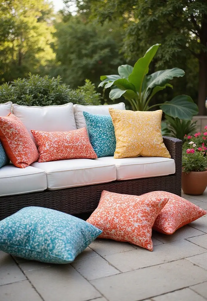 28 Patio Extension Ideas That Add Extra Living Space 26 28 Patio Extension Ideas That Add Extra Living Space 26. Colorful Throw Pillows