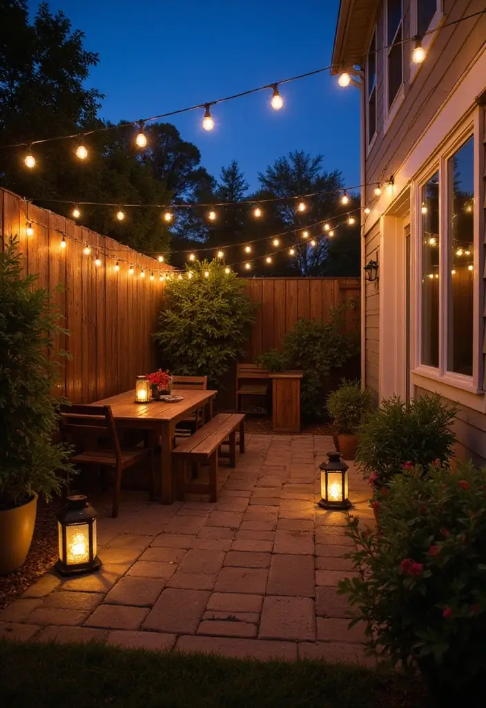 28 Patio Layout Ideas That Balance Style and Function 19. Smart Lighting Solutions