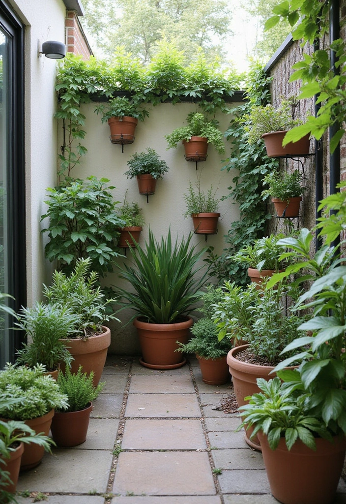 28 Patio Layout Ideas That Balance Style and Function 21. Pops of Greenery