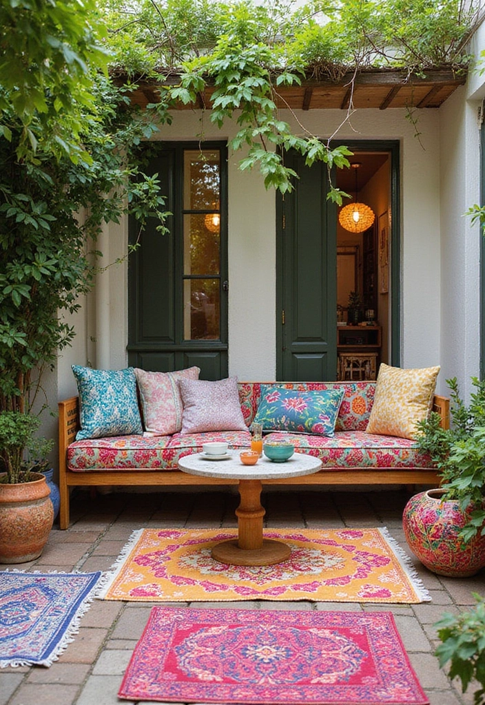 28 Patio Layout Ideas That Balance Style and Function 9. Playful Patterns