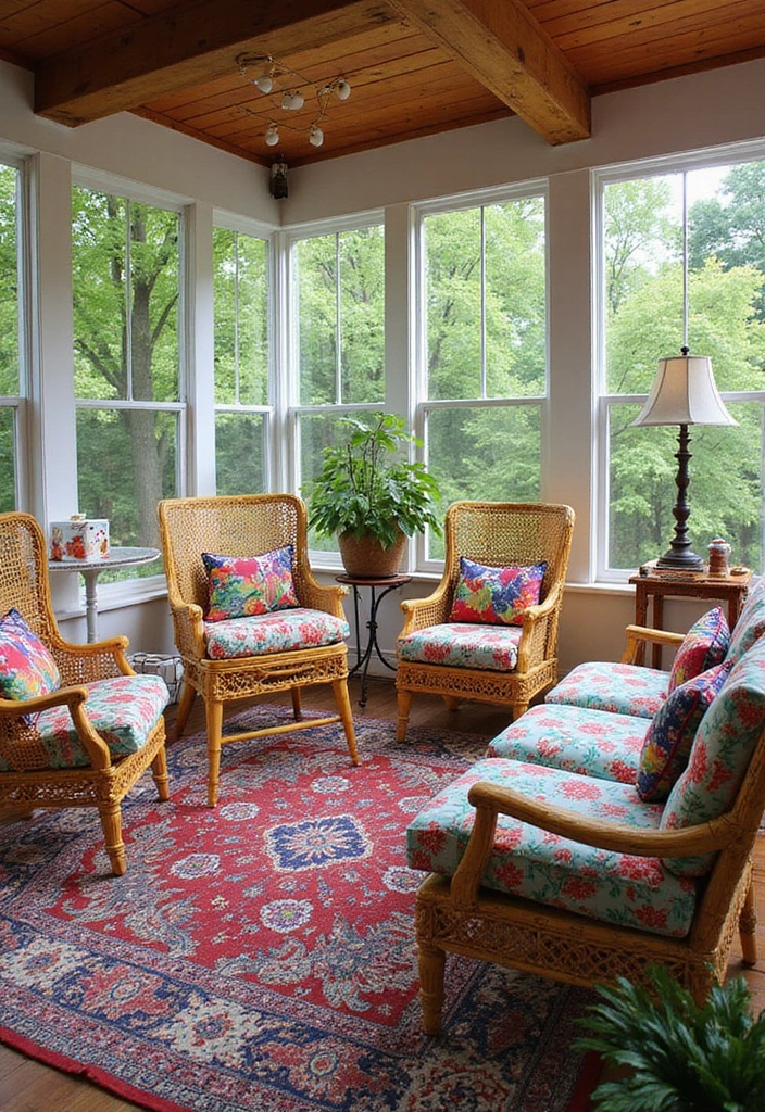 28 Screened In Patio Inspirations That Extend Outdoor Living 11. Colorful Accents