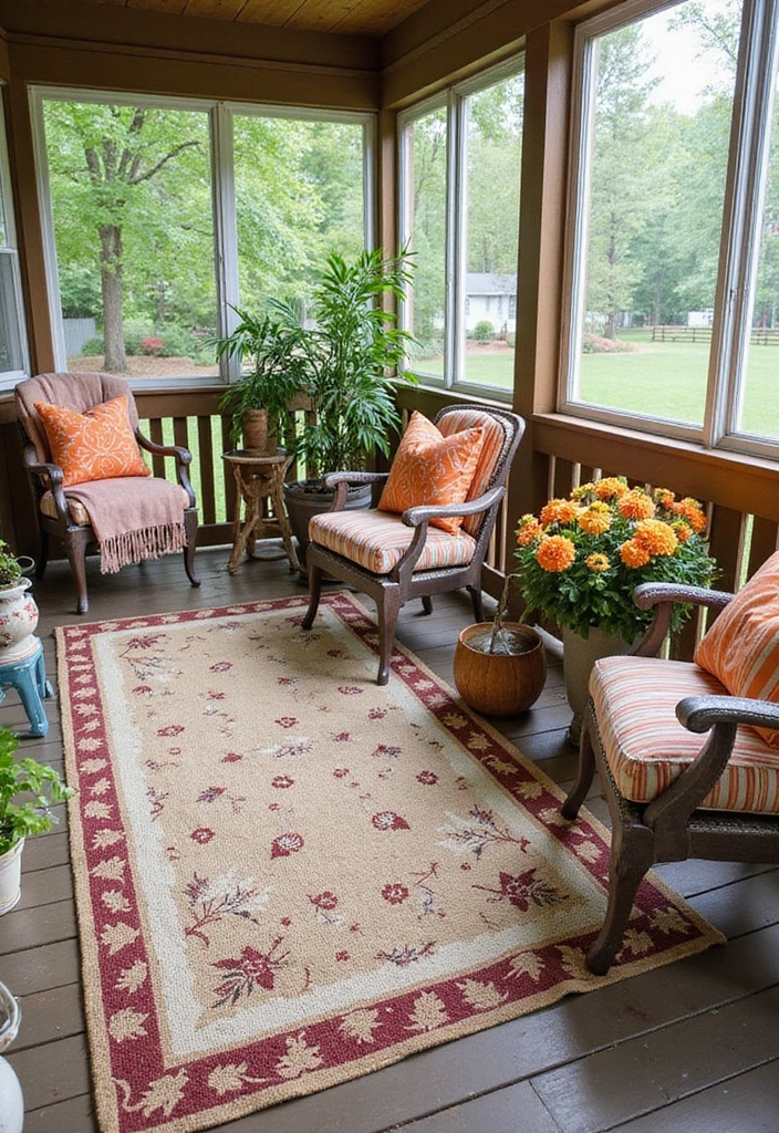 28 Screened In Patio Inspirations That Extend Outdoor Living 14. Seasonal Decor