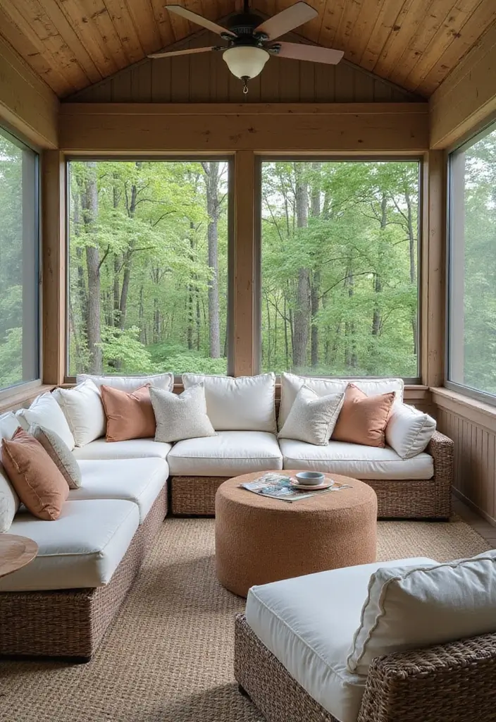 28 Screened In Patio Inspirations That Extend Outdoor Living 22. Relaxation Zone