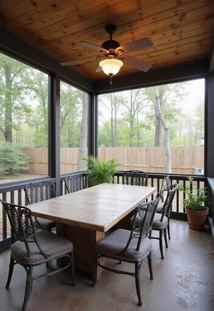 28 Screened In Patio Inspirations That Extend Outdoor Living 26. Family Game Night
