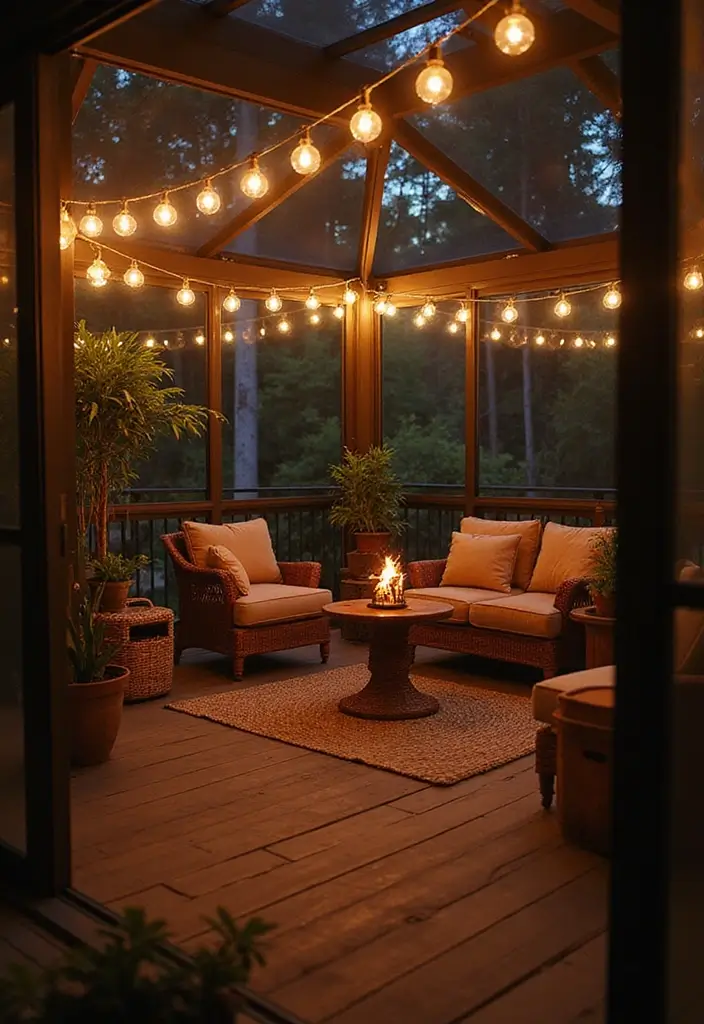 28 Screened In Patio Inspirations That Extend Outdoor Living 27. Date Night Retreat