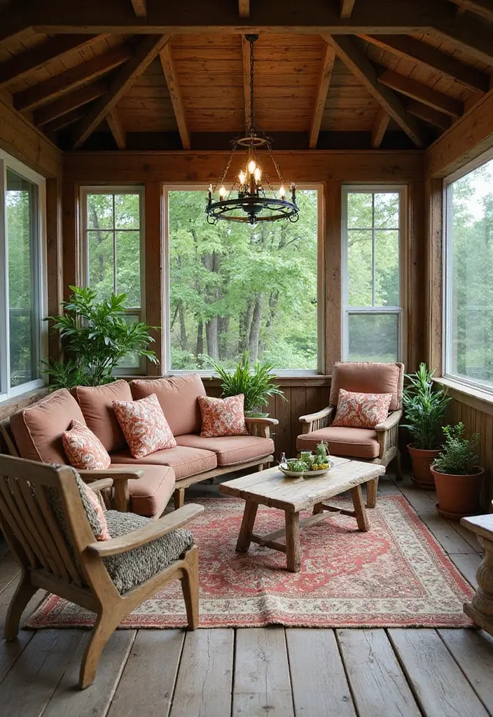 28 Screened In Patio Inspirations That Extend Outdoor Living 3. Rustic Retreat