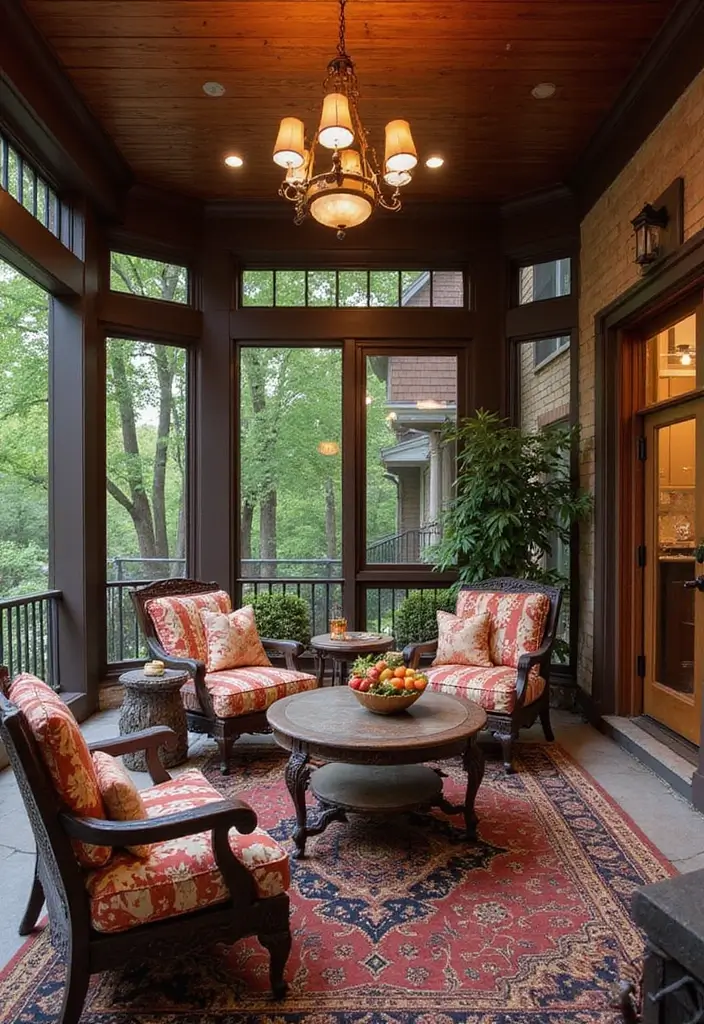 28 Screened In Patio Inspirations That Extend Outdoor Living 6. Traditional Touches