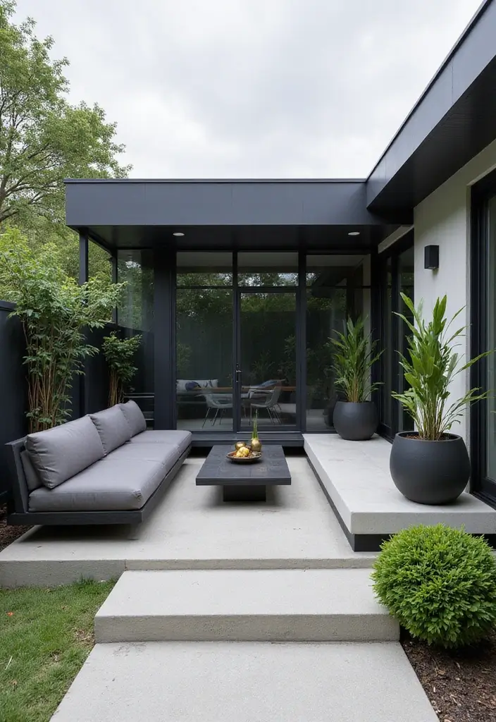 28 Screened In Patio Inspirations That Extend Outdoor Living 7. Modern Minimalism