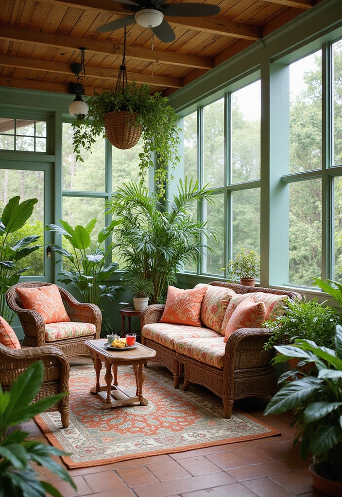28 Screened In Patio Inspirations That Extend Outdoor Living 8. Tropical Oasis