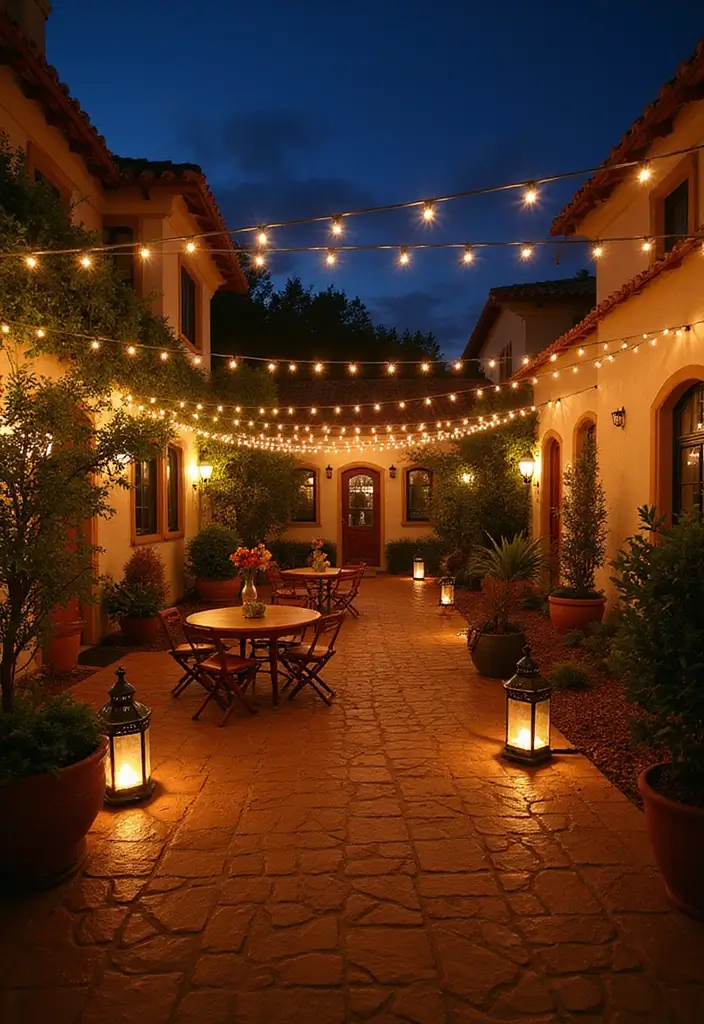 28 Spanish Style Patio Inspirations Full of Warmth 28. Sensational Nightscapes