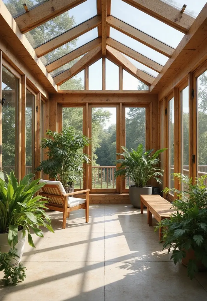 28 Sunroom Addition Enclosed Patio Designs Youll Love 1. Minimalistic Wood and Glass Designs