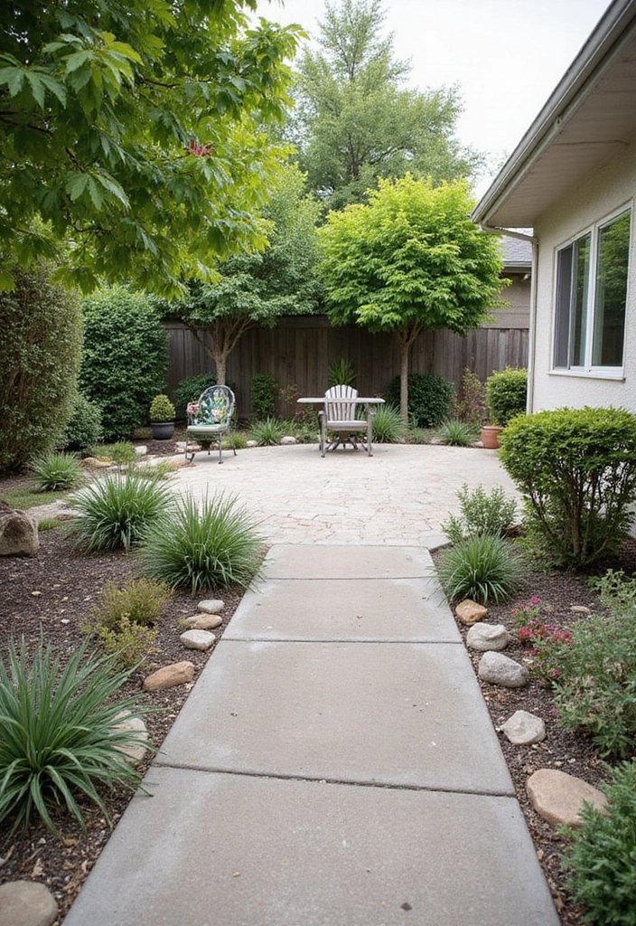 29 Front Patio Ideas That Boost Curb Appeal 27. Low Maintenance Landscaping