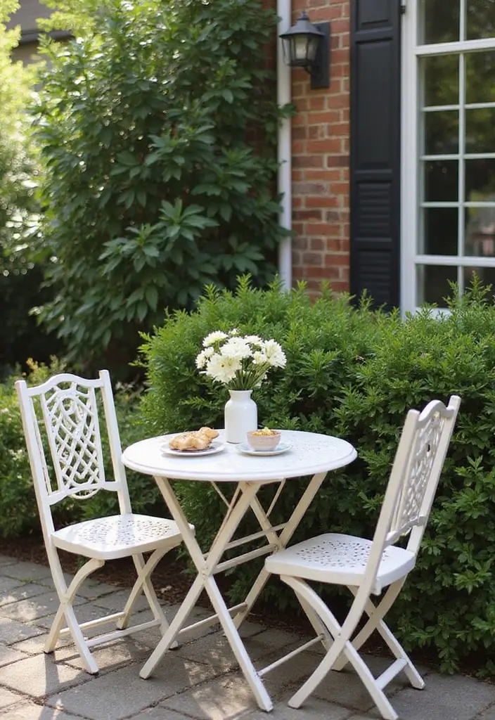 29 Front Patio Ideas That Boost Curb Appeal 4. Bistro Table and Chairs