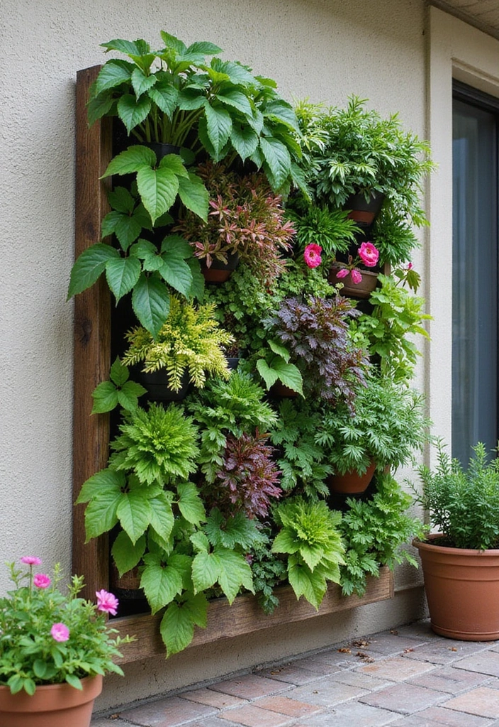 29 Front Patio Ideas That Boost Curb Appeal 6. Vertical Gardens