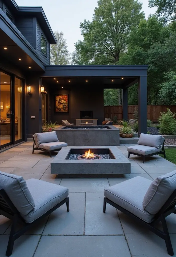 29 Hot Tub Patio Setups That Feel Like a Private Spa 4. Modern Chic