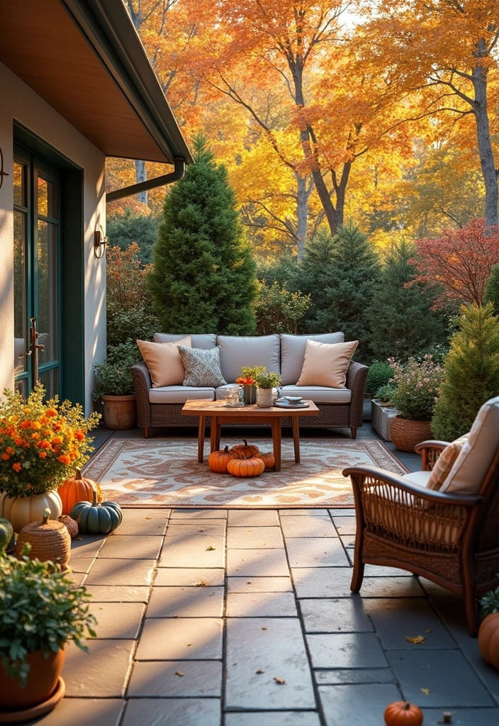 29 Painted Patio Designs That Instantly Transform the Space 13. Seasonal Themes