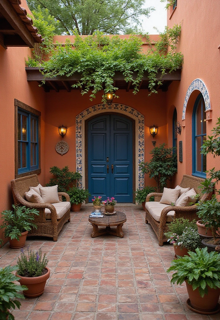 29 Painted Patio Designs That Instantly Transform the Space 24. Mediterranean Influence