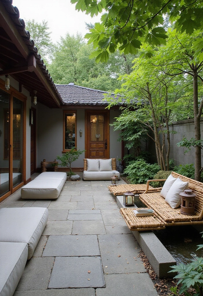 29 Patio Seating Area Layouts That Feel Welcoming 12 29 Patio Seating Area Layouts That Feel Welcoming 12. Chic Asian Inspired Space