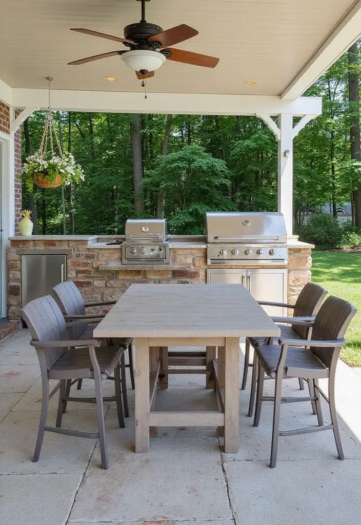 29 Patio Seating Area Layouts That Feel Welcoming 15 29 Patio Seating Area Layouts That Feel Welcoming 15. Gourmet Outdoor Kitchen Setup