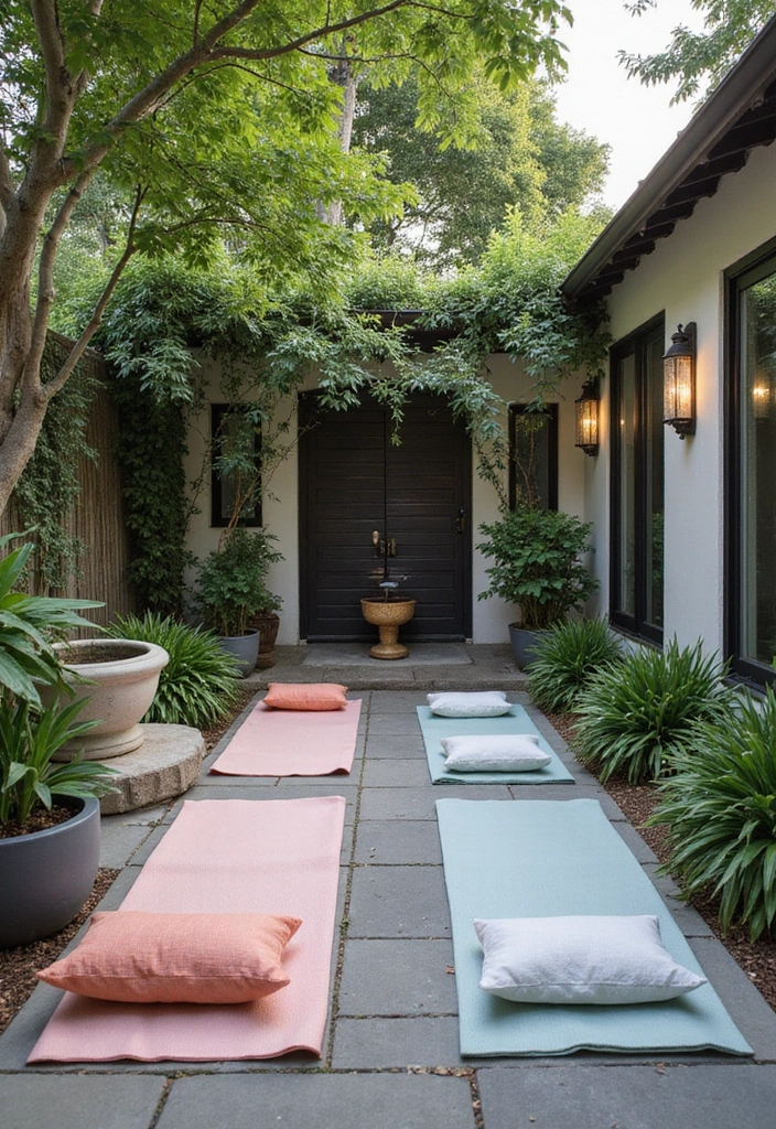 29 Patio Seating Area Layouts That Feel Welcoming 21 29 Patio Seating Area Layouts That Feel Welcoming 21. Wellness Focused Yoga Space