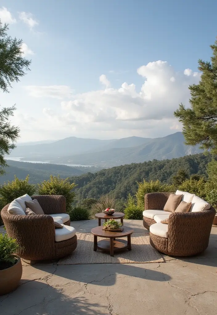 29 Patio Seating Area Layouts That Feel Welcoming 27 29 Patio Seating Area Layouts That Feel Welcoming 27. Breathtaking Viewpoint Seating