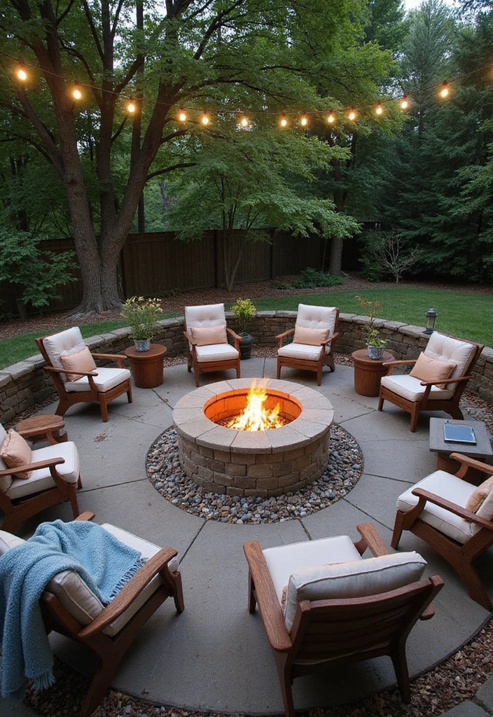 29 Patio Seating Area Layouts That Feel Welcoming 6 29 Patio Seating Area Layouts That Feel Welcoming 6. Cozy Fire Pit Gathering