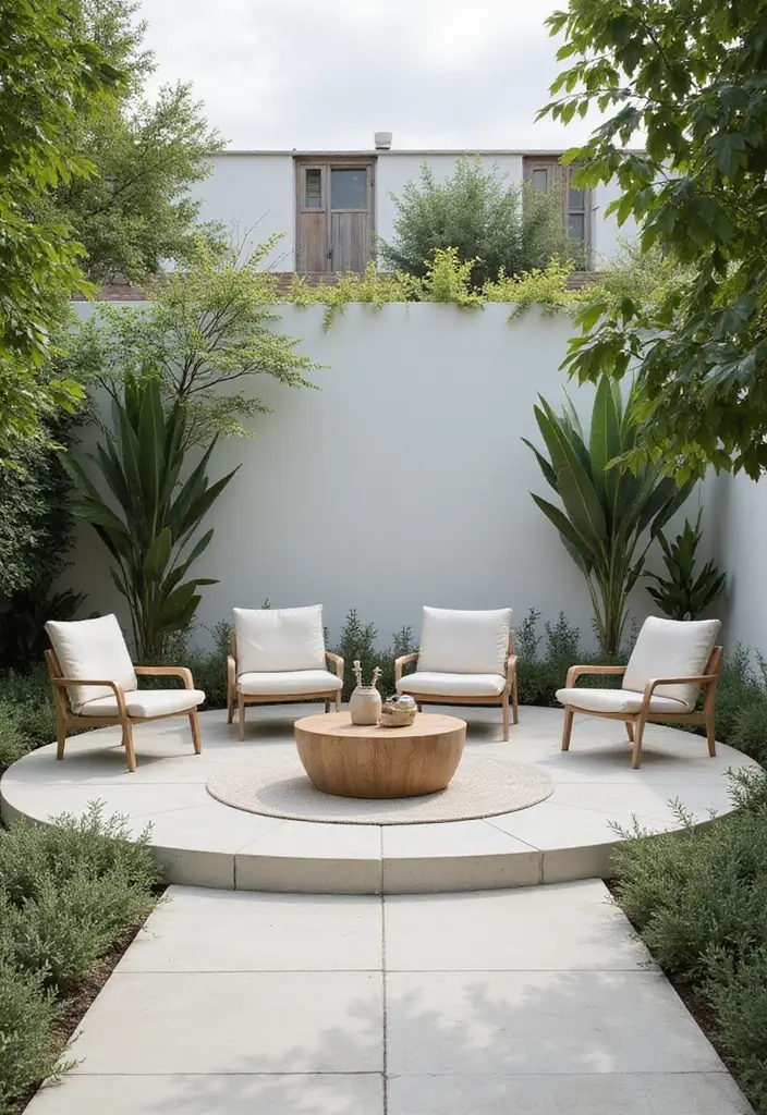 29 Round Patio Ideas That Feel Unique and Inviting 13 29 Round Patio Ideas That Feel Unique and Inviting 13. Minimalist Round Patios