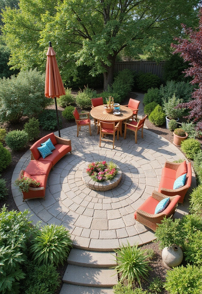 29 Round Patio Ideas That Feel Unique and Inviting 21 29 Round Patio Ideas That Feel Unique and Inviting 21. Round Patios with Multi Functional Spaces